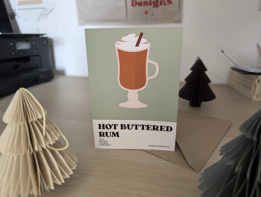 Hot Buttered Rum Recipe Christmas Card