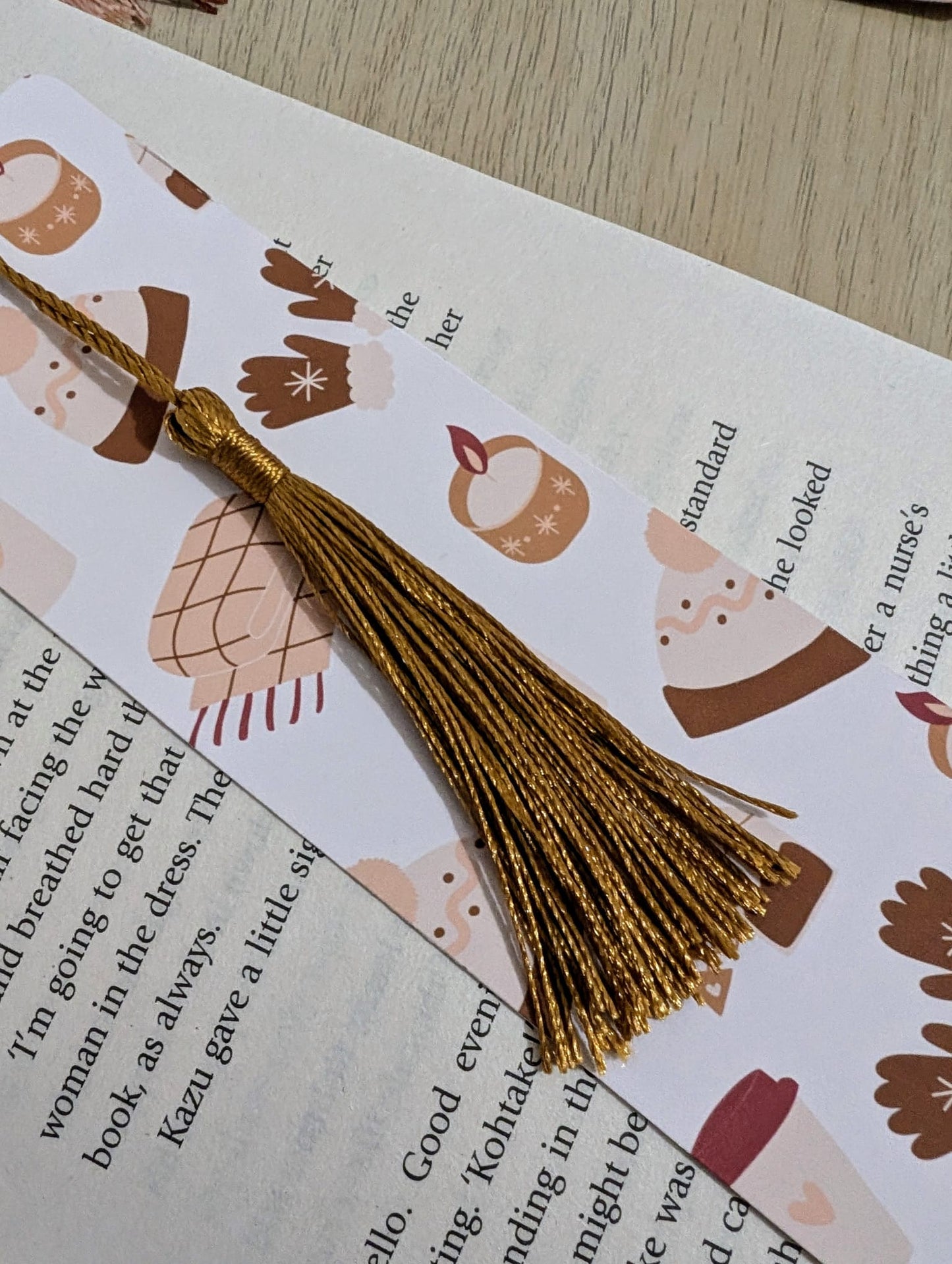Cosy Season Christmas Autumn Tassel Bookmark