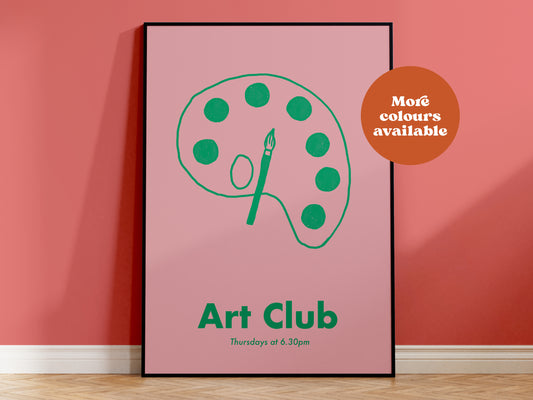 Art Club Handdrawn Print