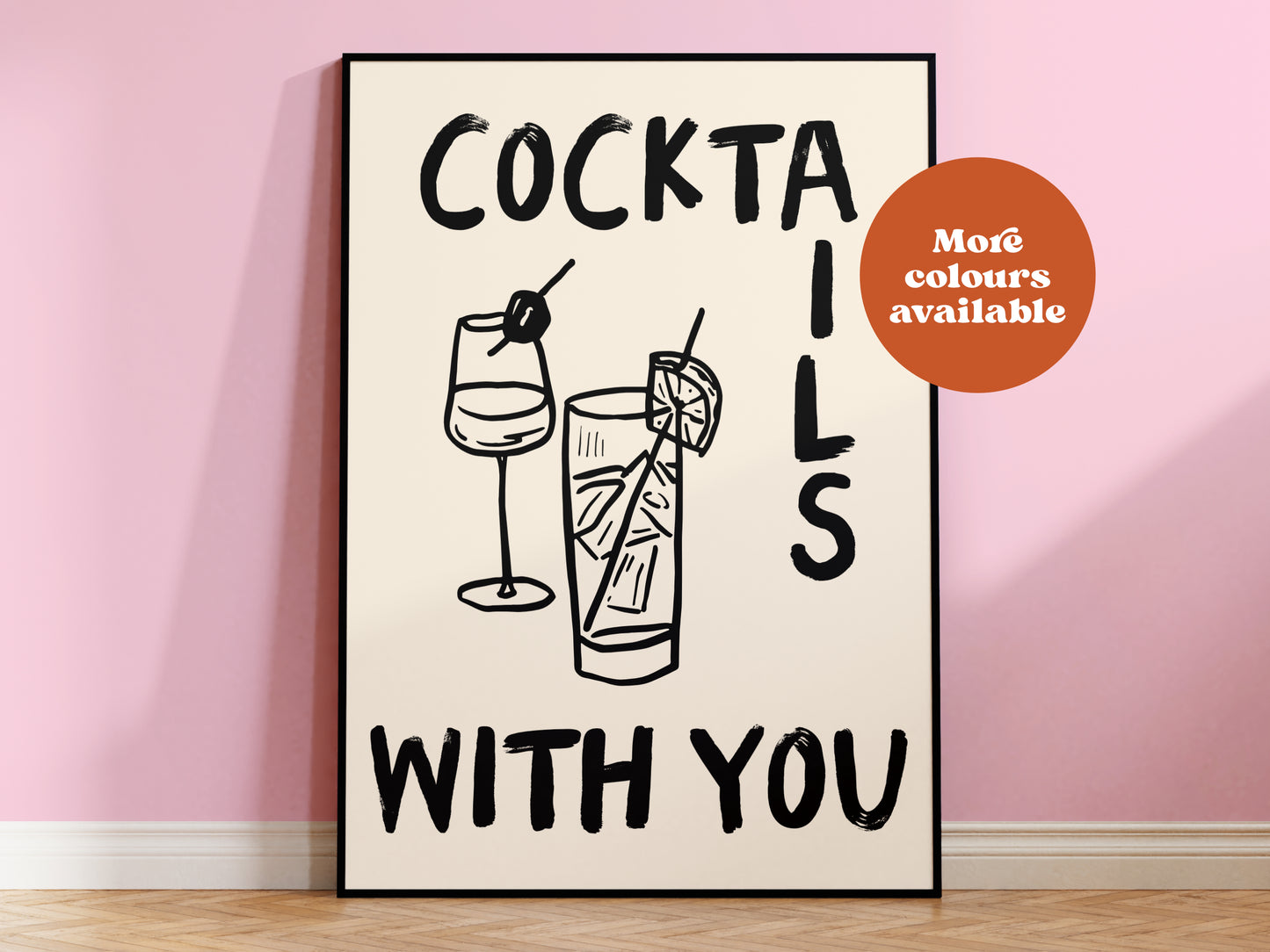 Cocktails with you Print