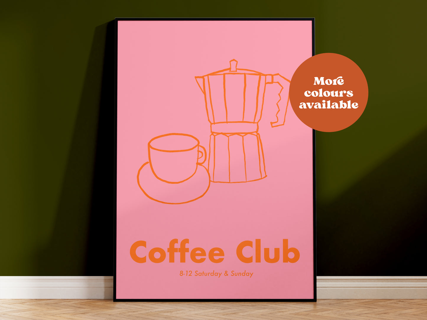 Coffee Club Handdrawn Print