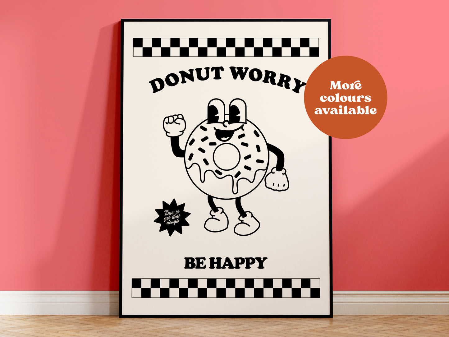 Donut Worry Be Happy Takeaway Print