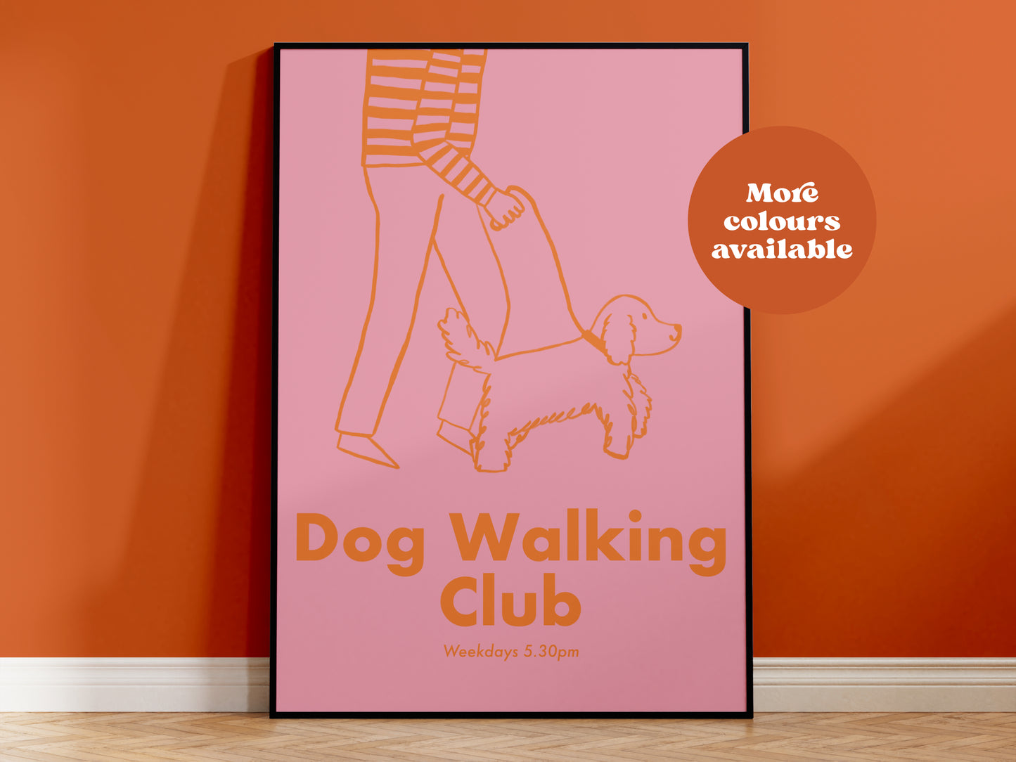 Dog Walking Club Handdrawn Print