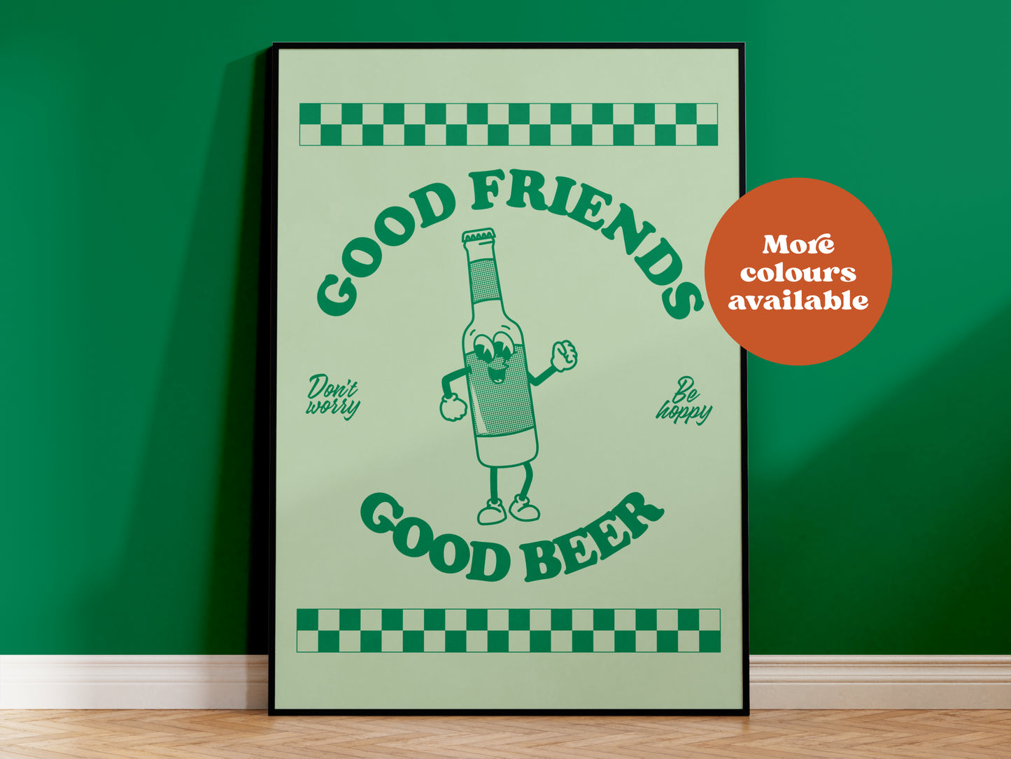 Good Friends Good Beer Takeaway Print