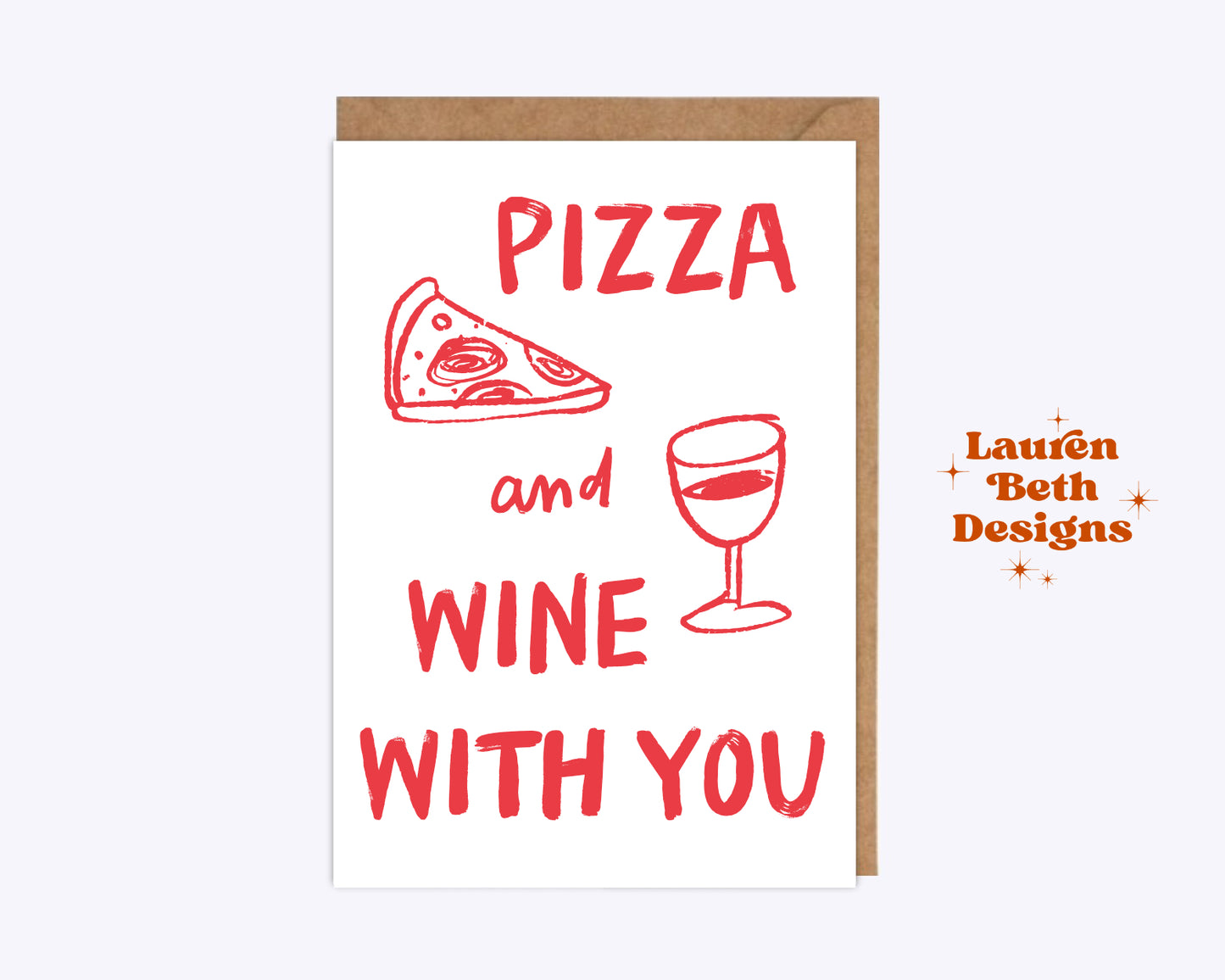 Pizza and Wine with you card