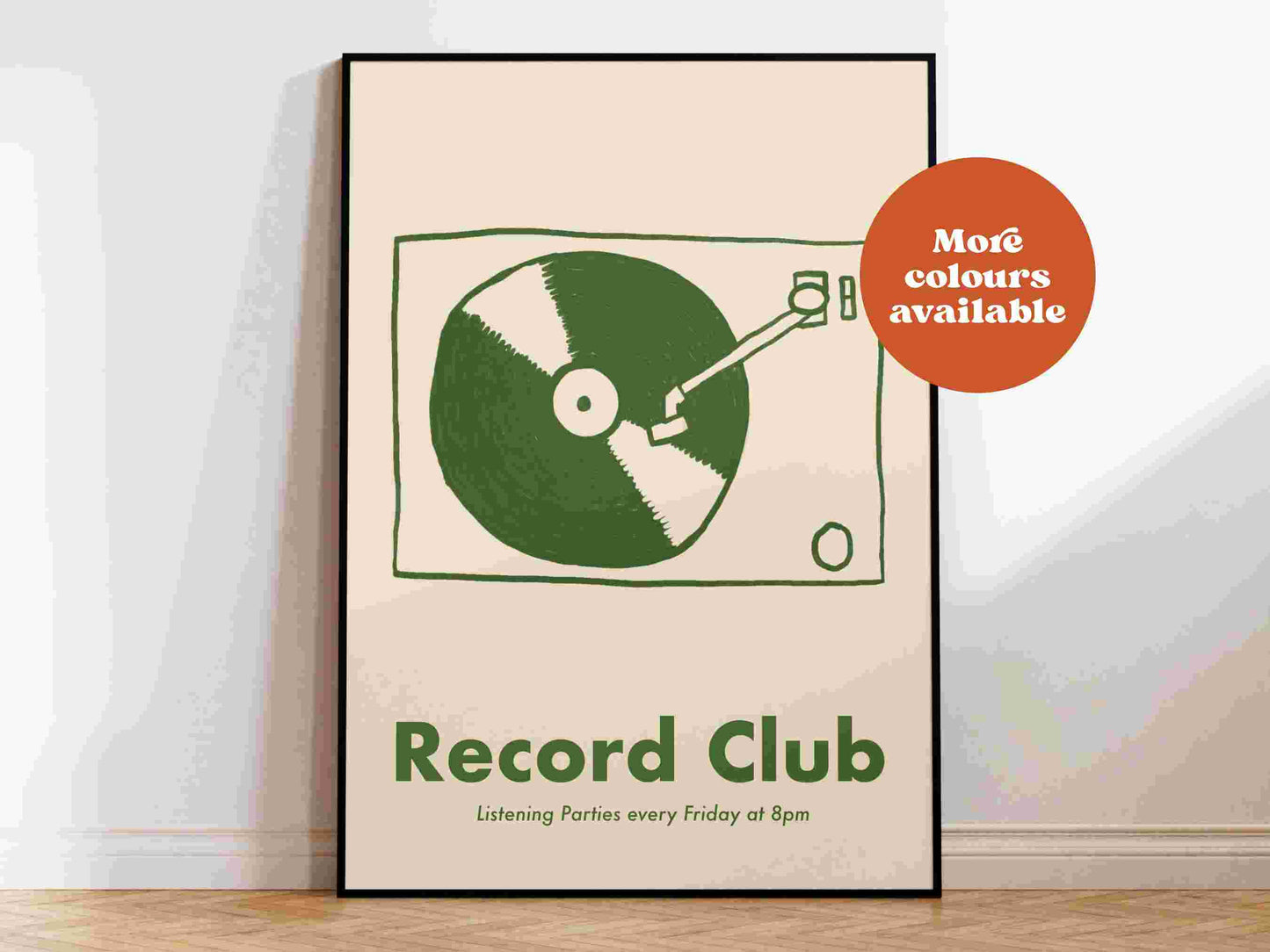 Record Club Hand-drawn Print