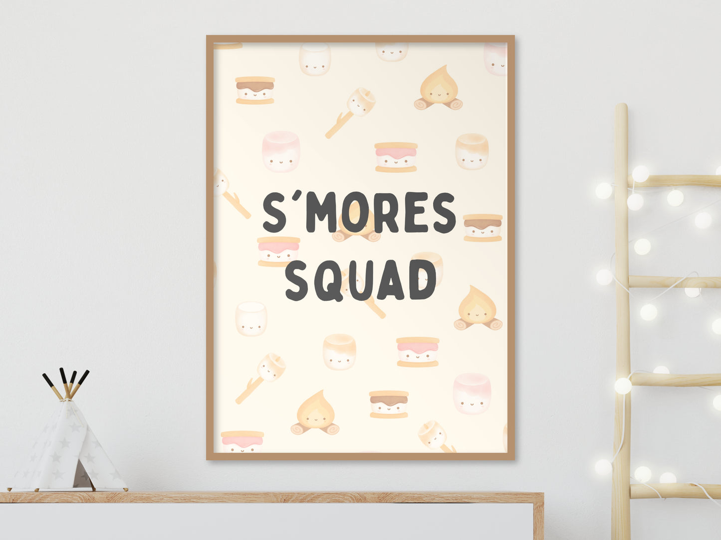 S'mores Squad Camping Van Kids Print