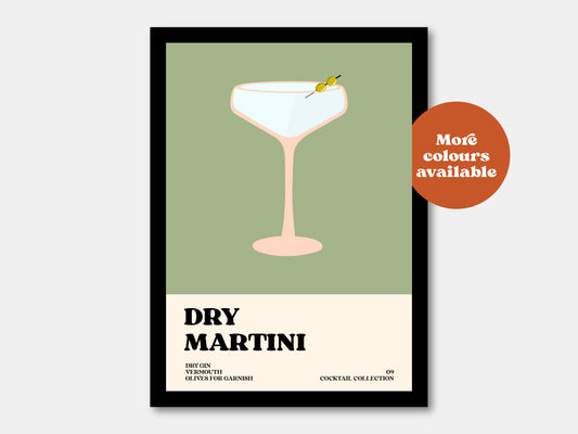 Dry Martini Cocktail Print