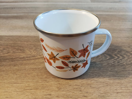 Autumn leaves camping mug