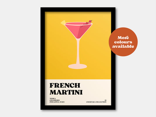 French Martini Cocktail Print