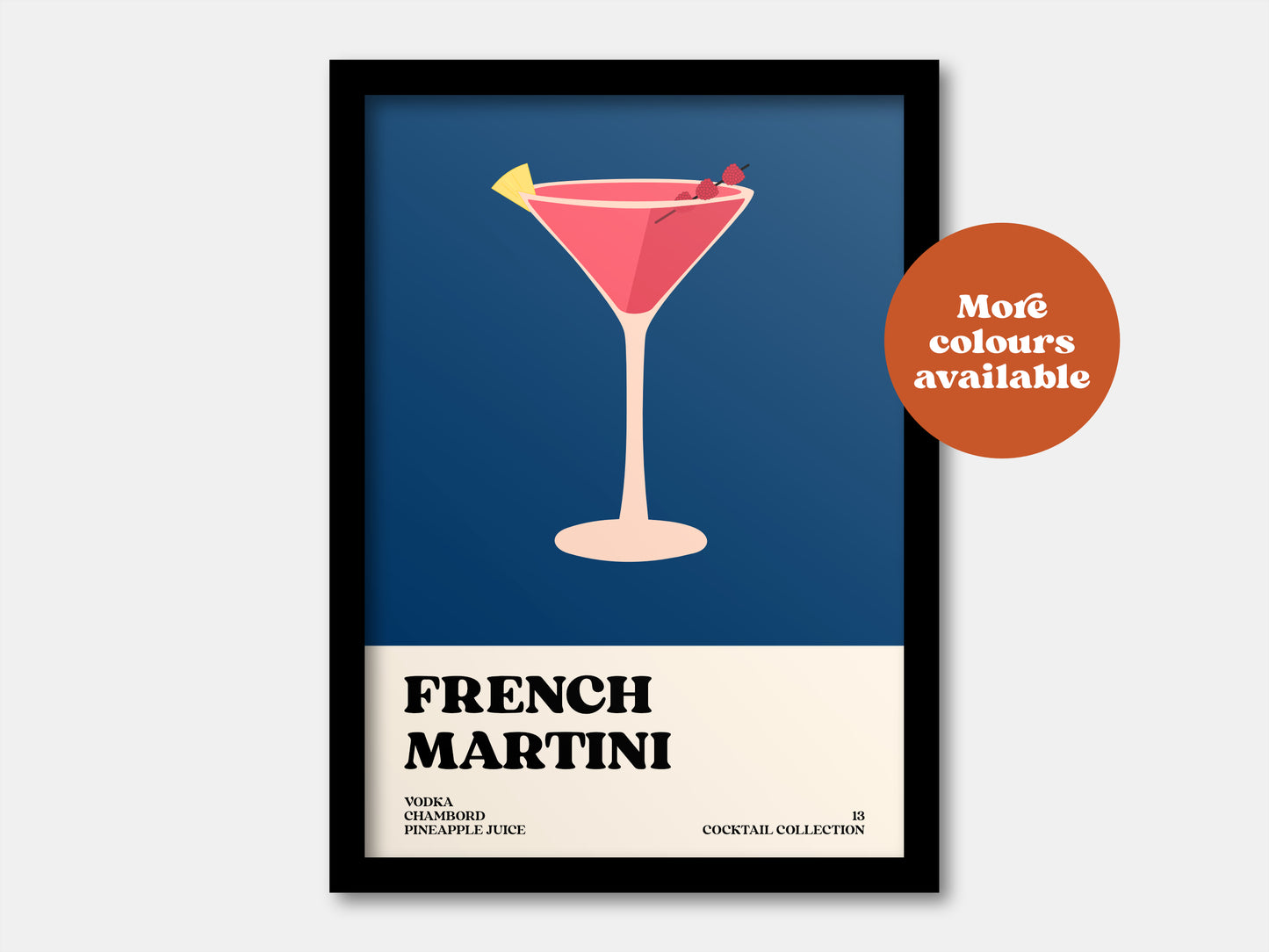 French Martini Cocktail Print