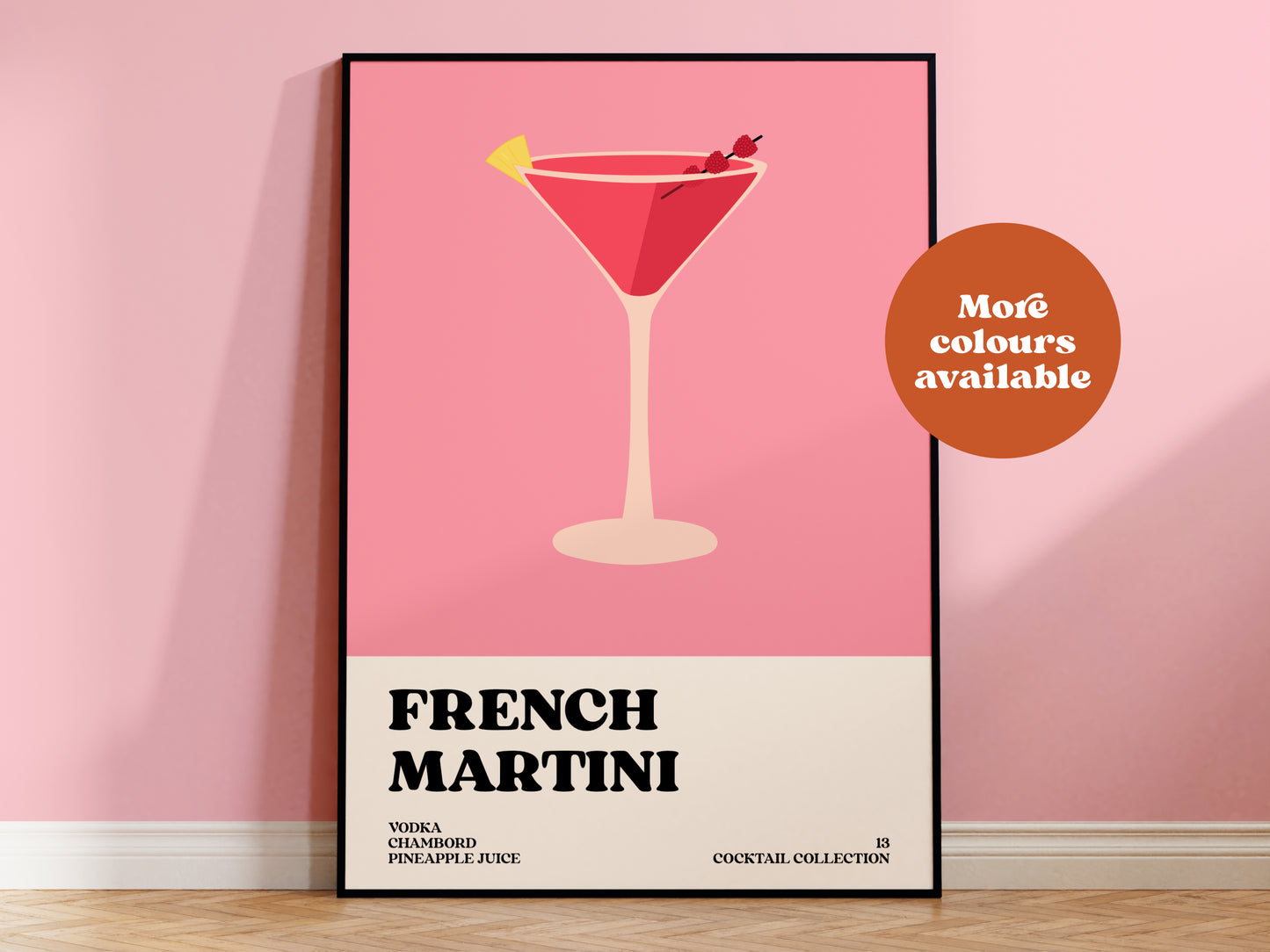 French Martini Cocktail Print