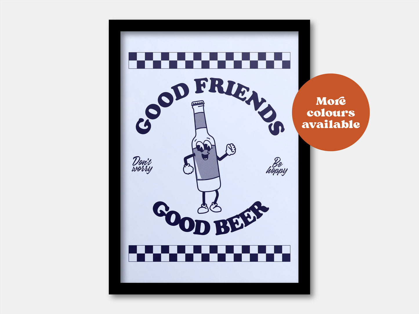 Good Friends Good Beer Takeaway Print