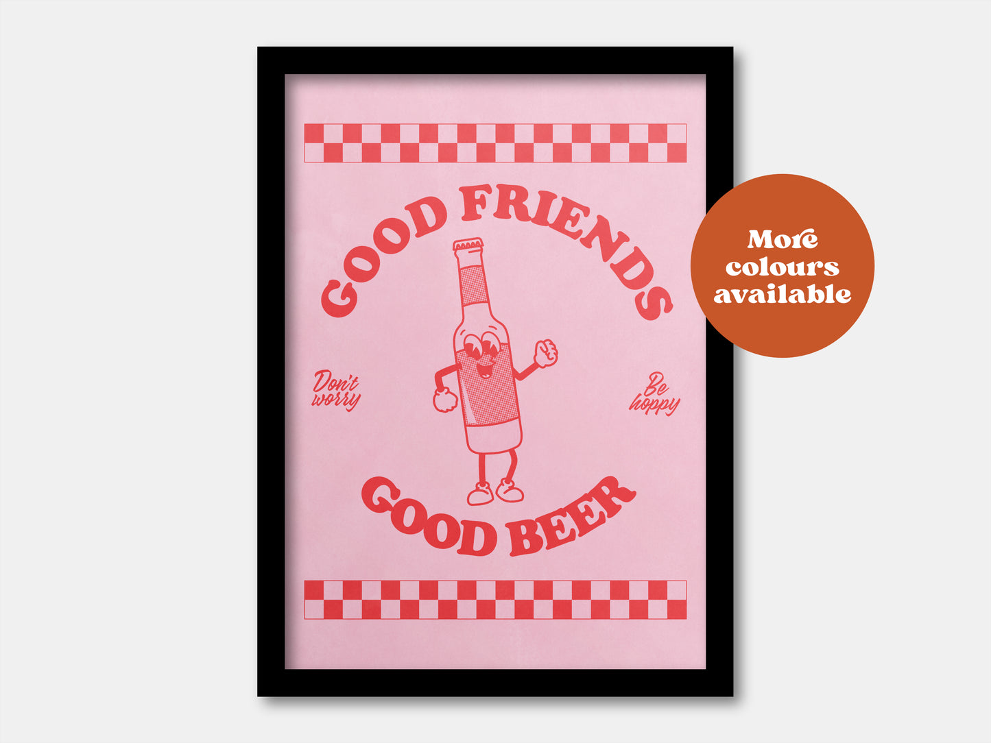 Good Friends Good Beer Takeaway Print