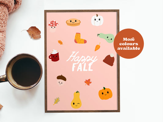 Happy autumn / fall print