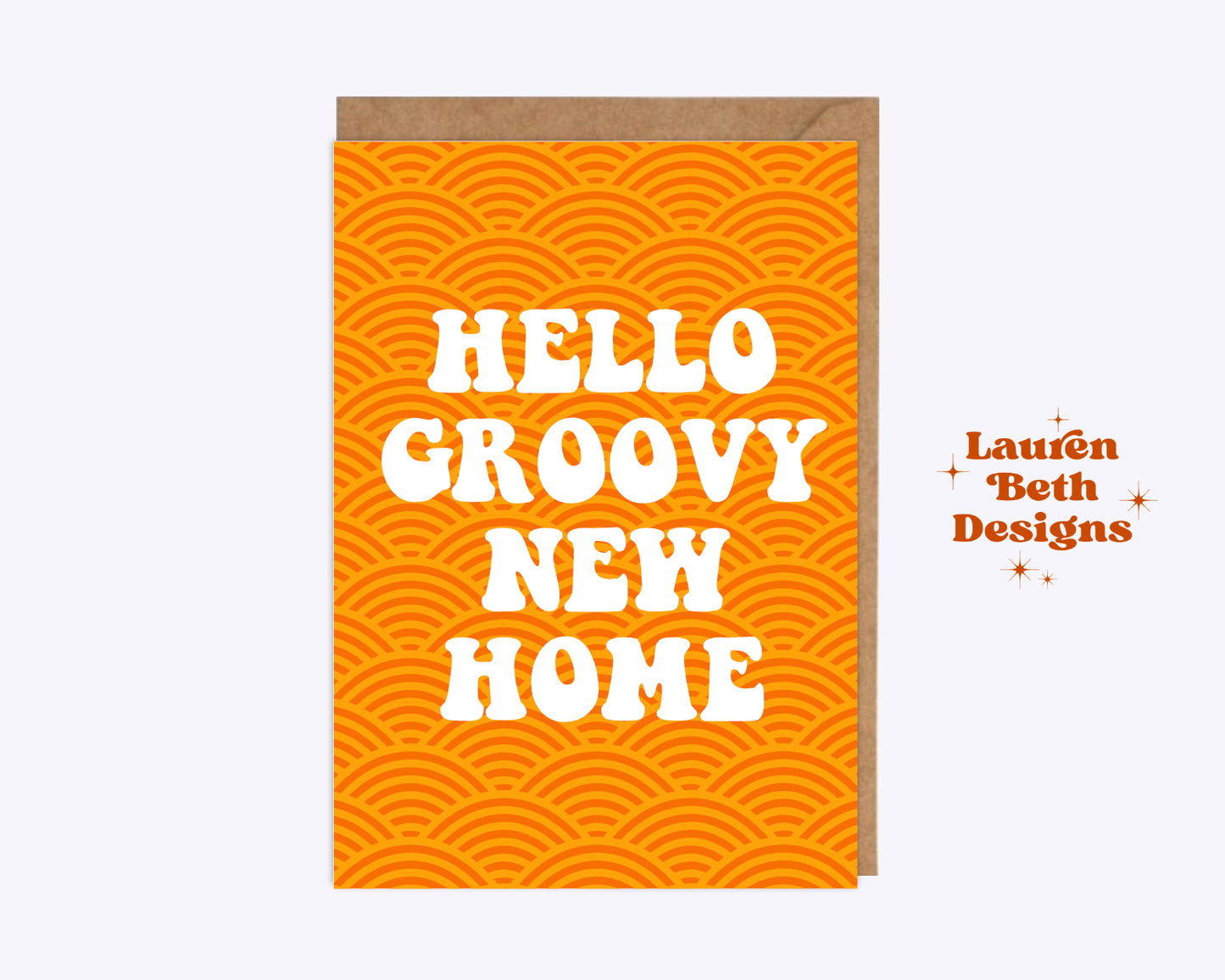 Hello groovy new home card