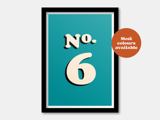 Custom House Number Print