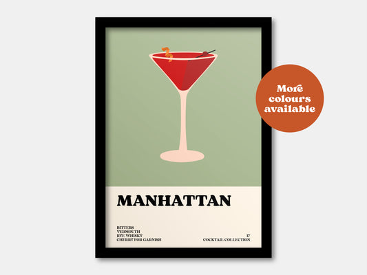 Manhattan Cocktail Print