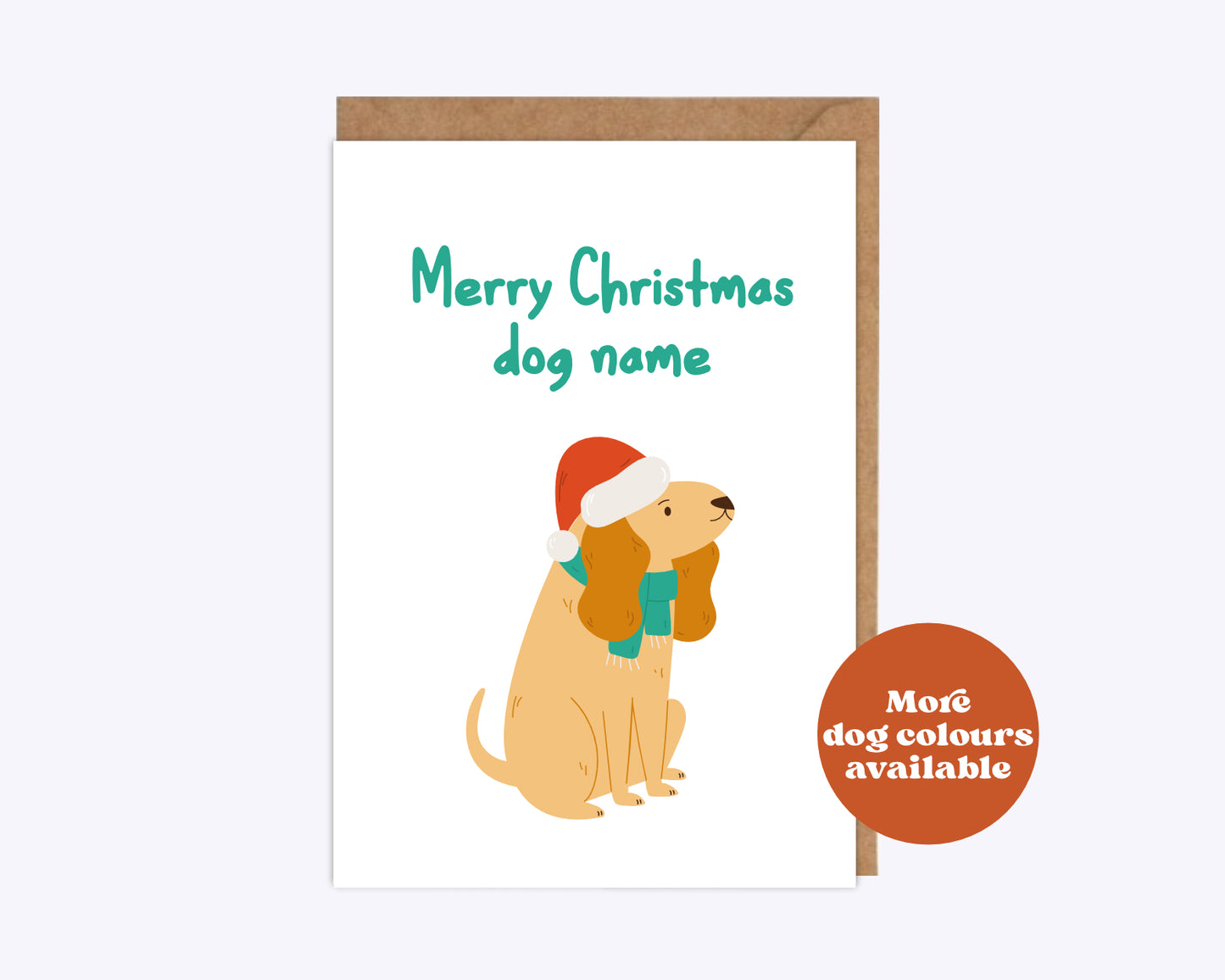 Personalised Spaniel Christmas card