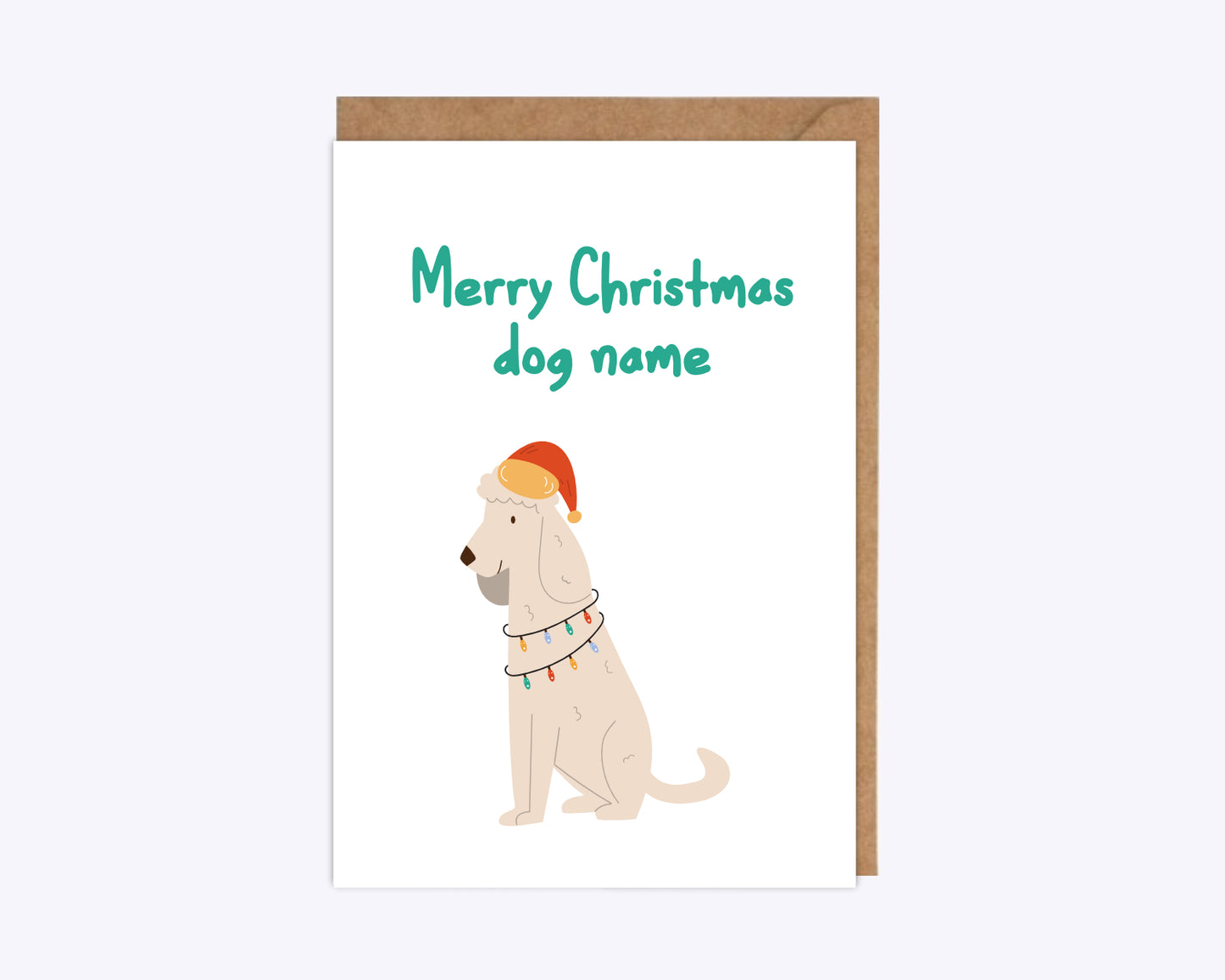 Personalised Poodle Doodle Christmas card