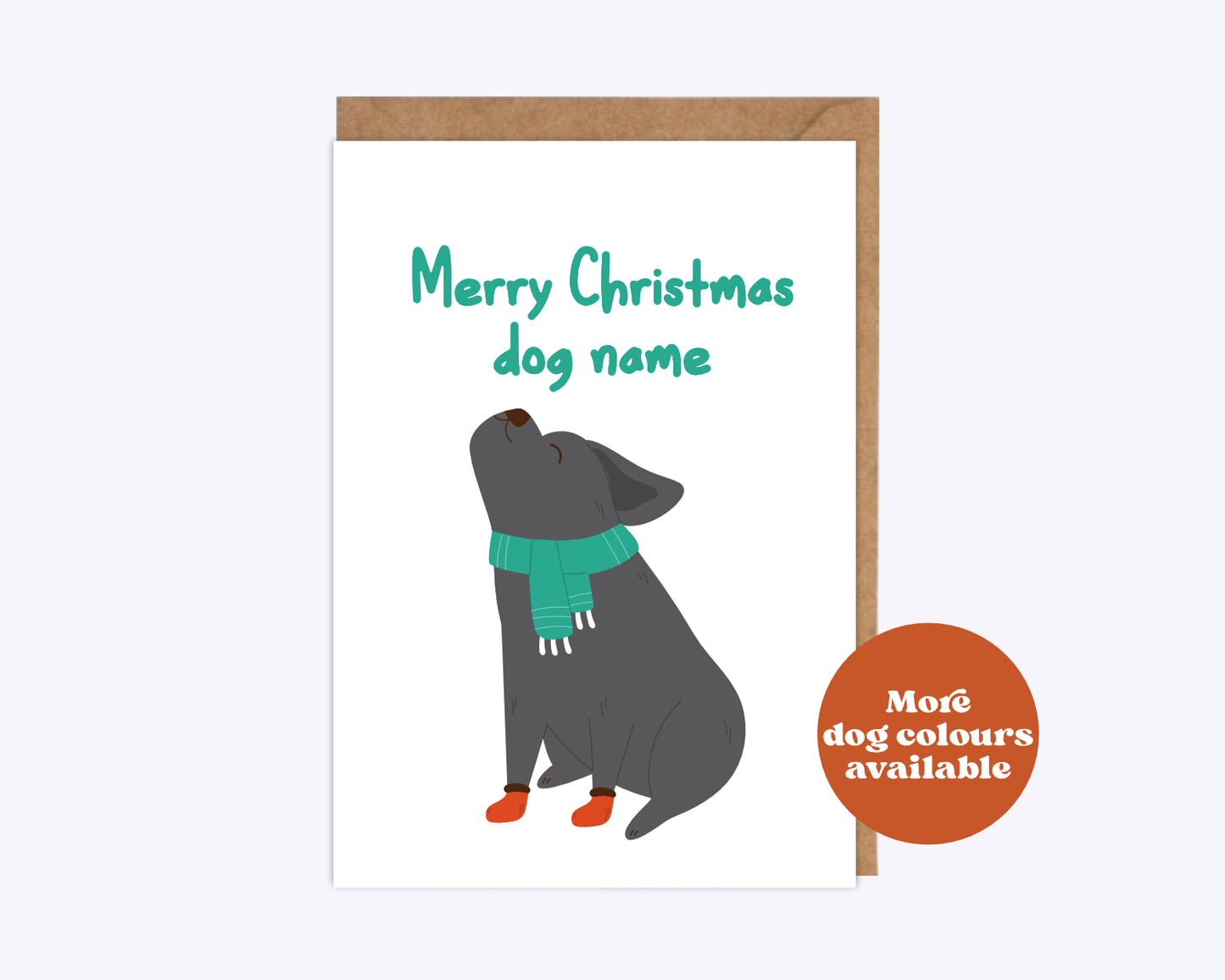 Personalised Pug Frenchie Christmas card