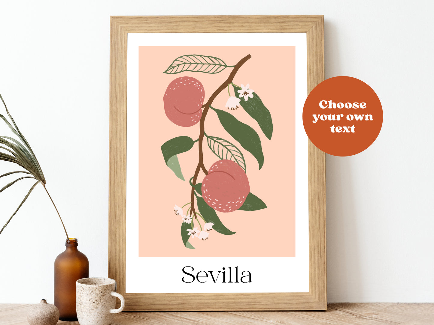 Personalised holiday print - Peach