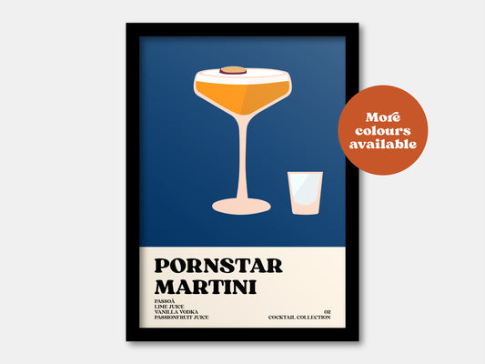 Pornstar Martini Cocktail Print