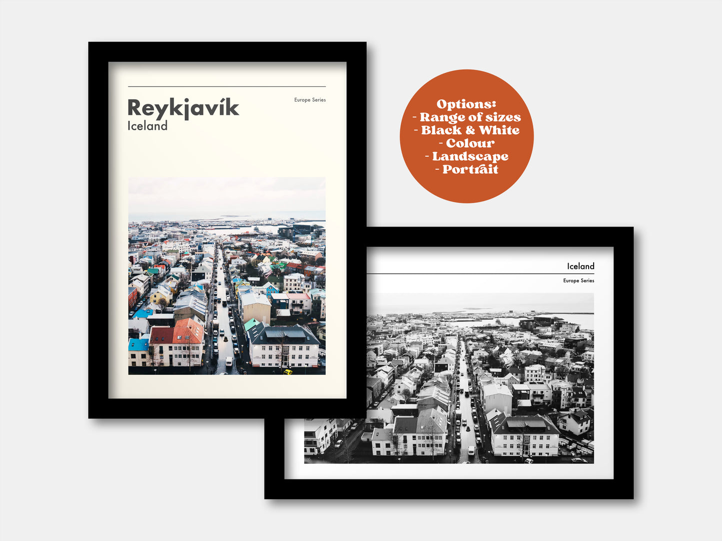 Reykjavik Iceland Travel Print - City Series