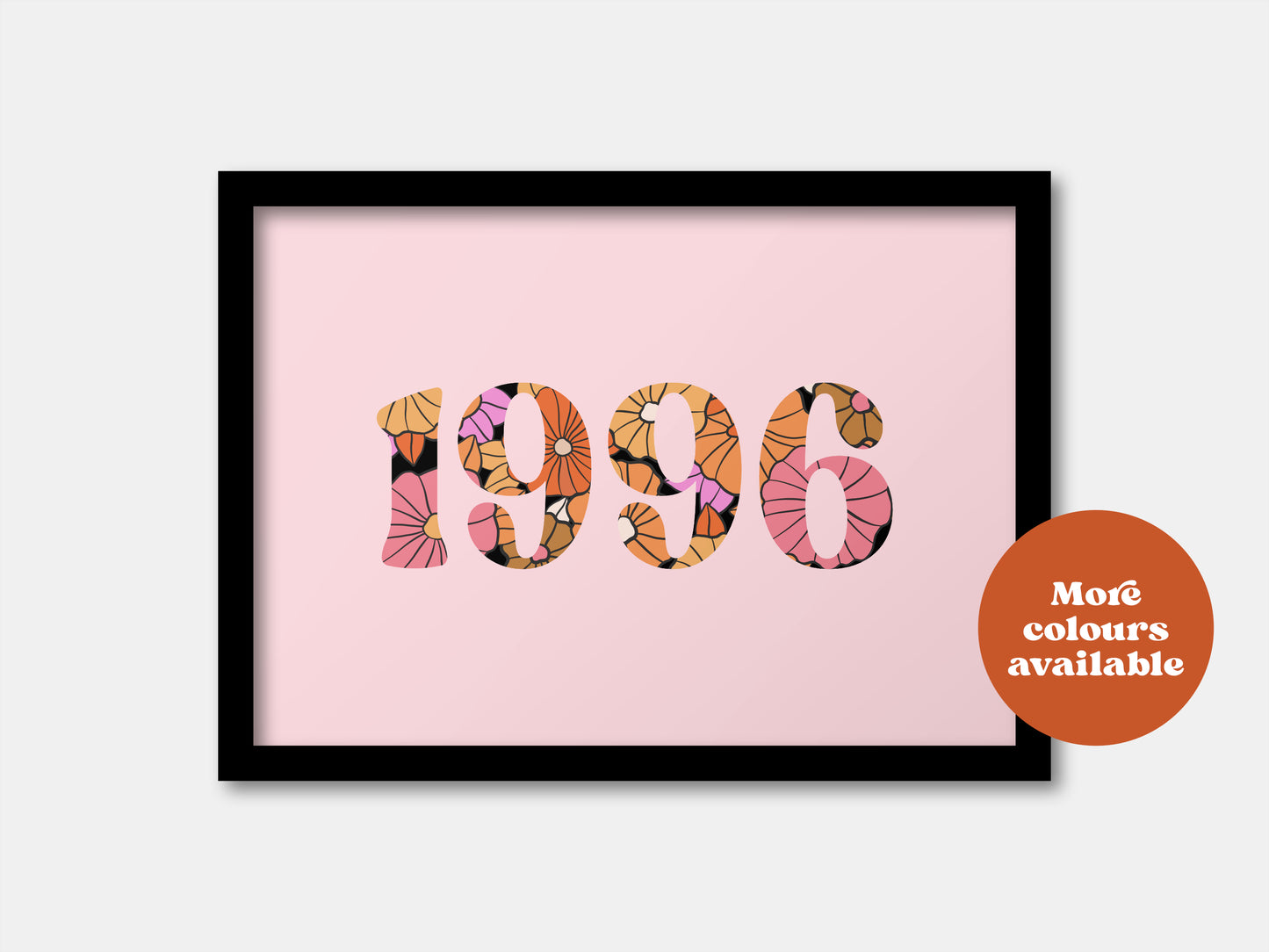 Personalised floral year print