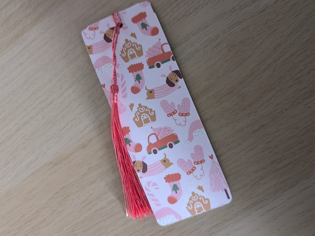 Second Bookmark - Pink Christmas