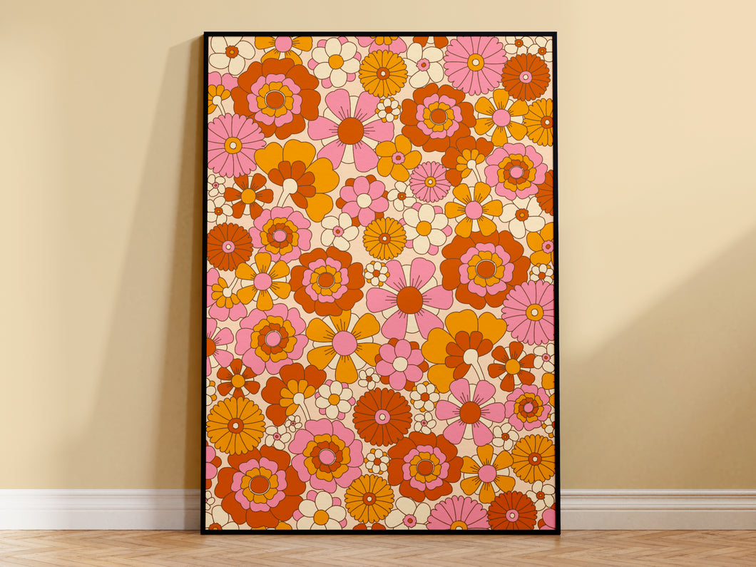 70s flower print