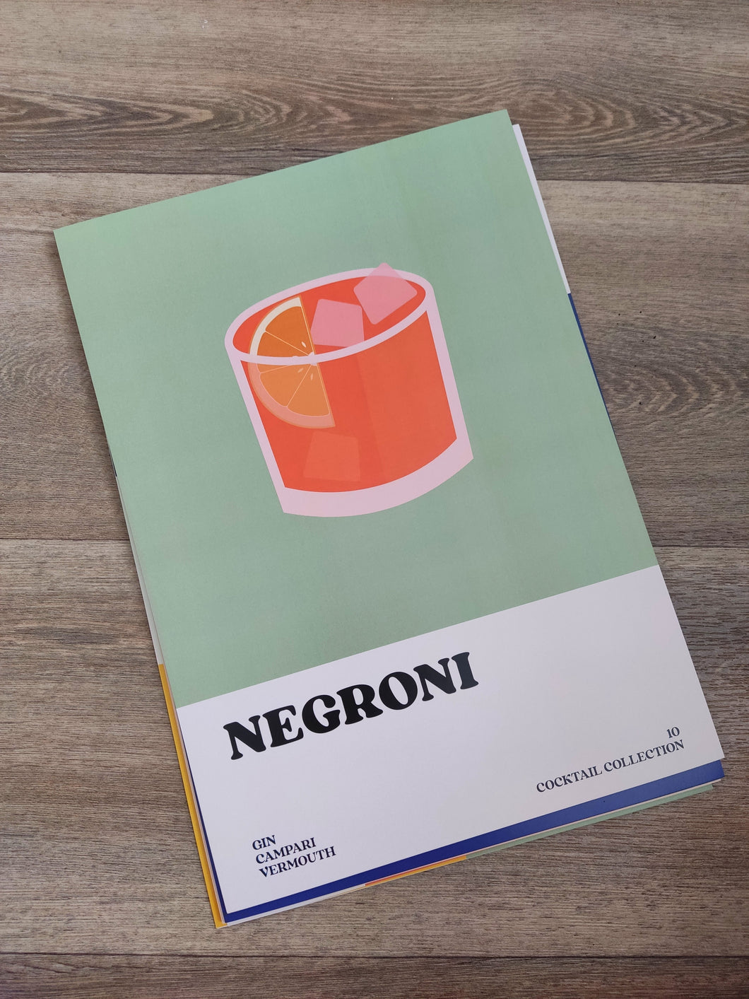 Second Print - A4 Negroni Green