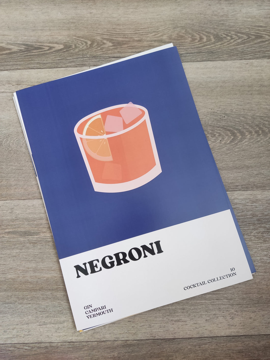 Second Print - A4 Negroni Blue