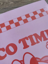 Load image into Gallery viewer, Second Print - A4 Taco Time Pink
