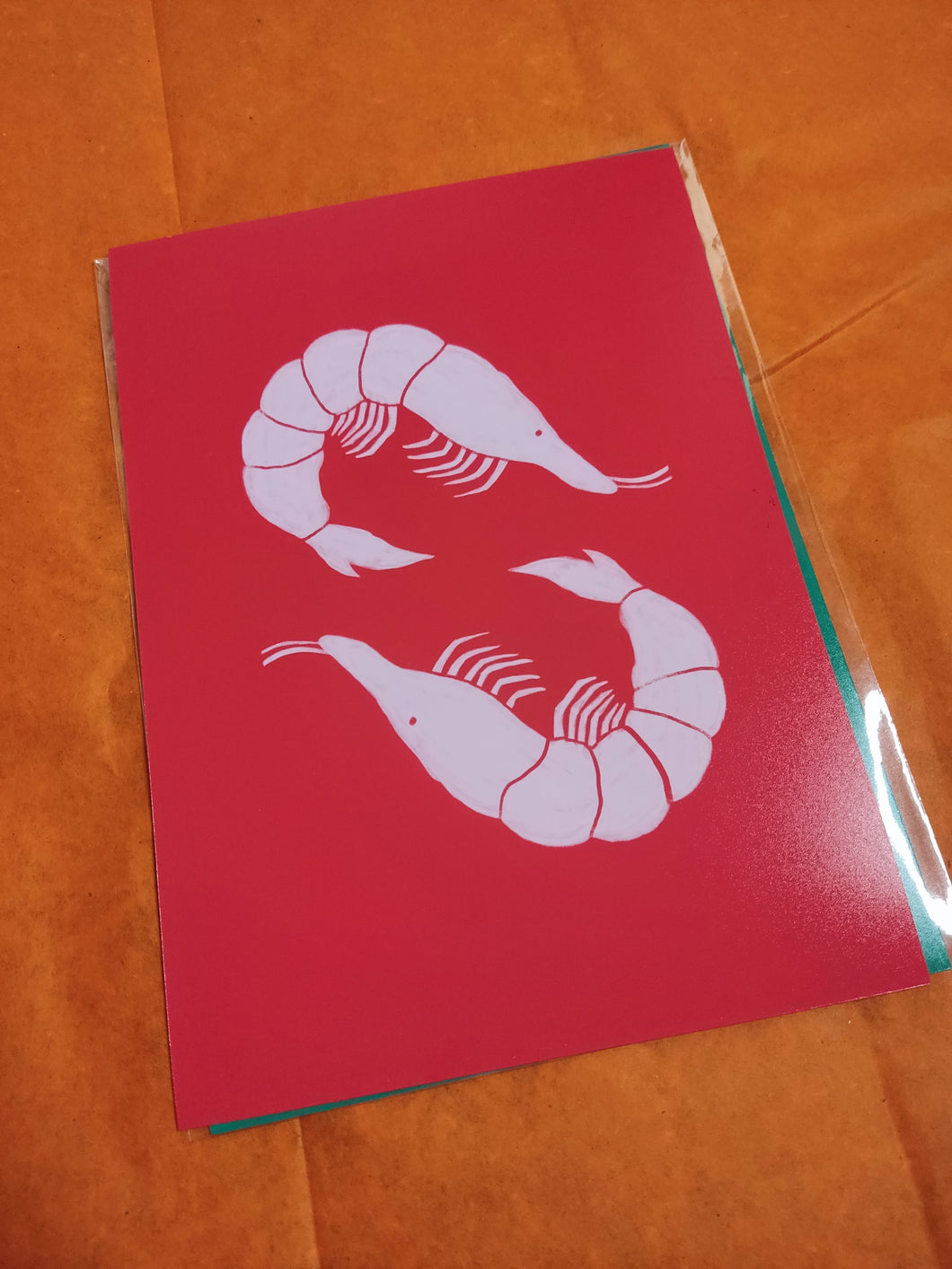 Second Print - A5 Red Prawns