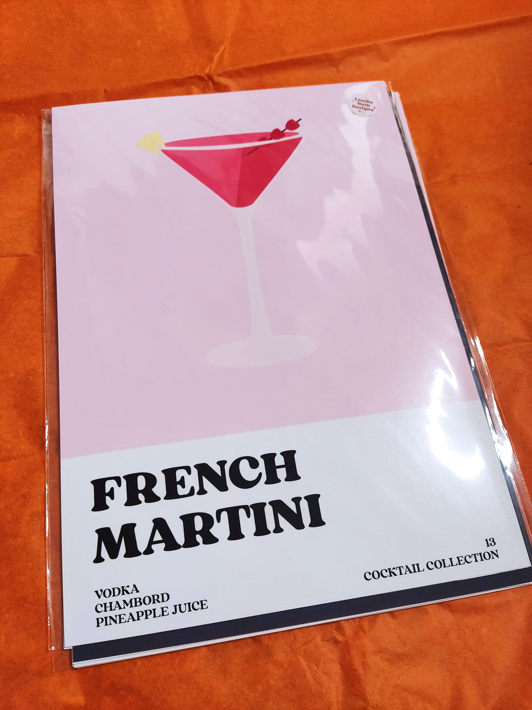 Second Print - A4 Pink French Martini