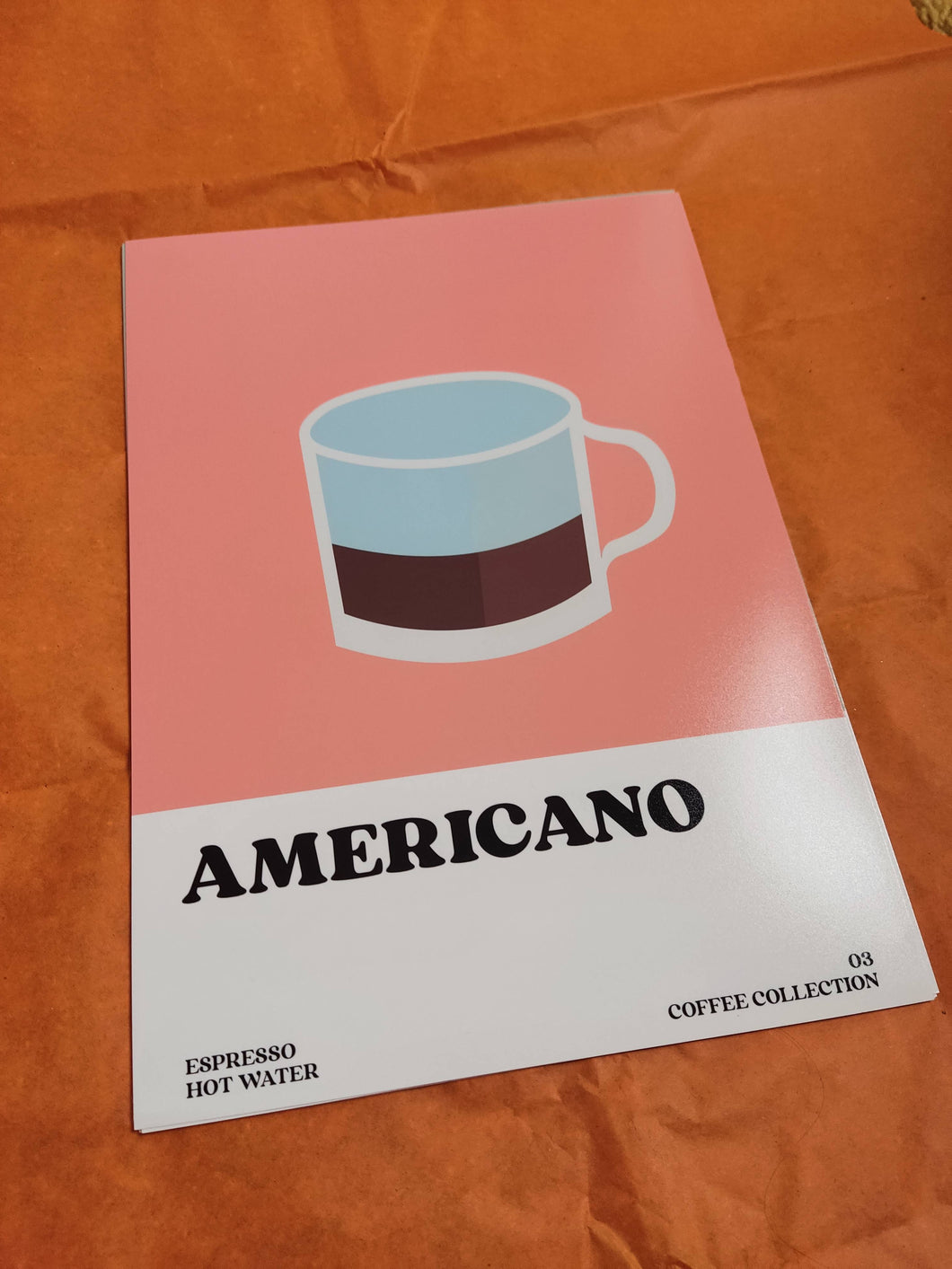 Second Print - A4 Peach Americano