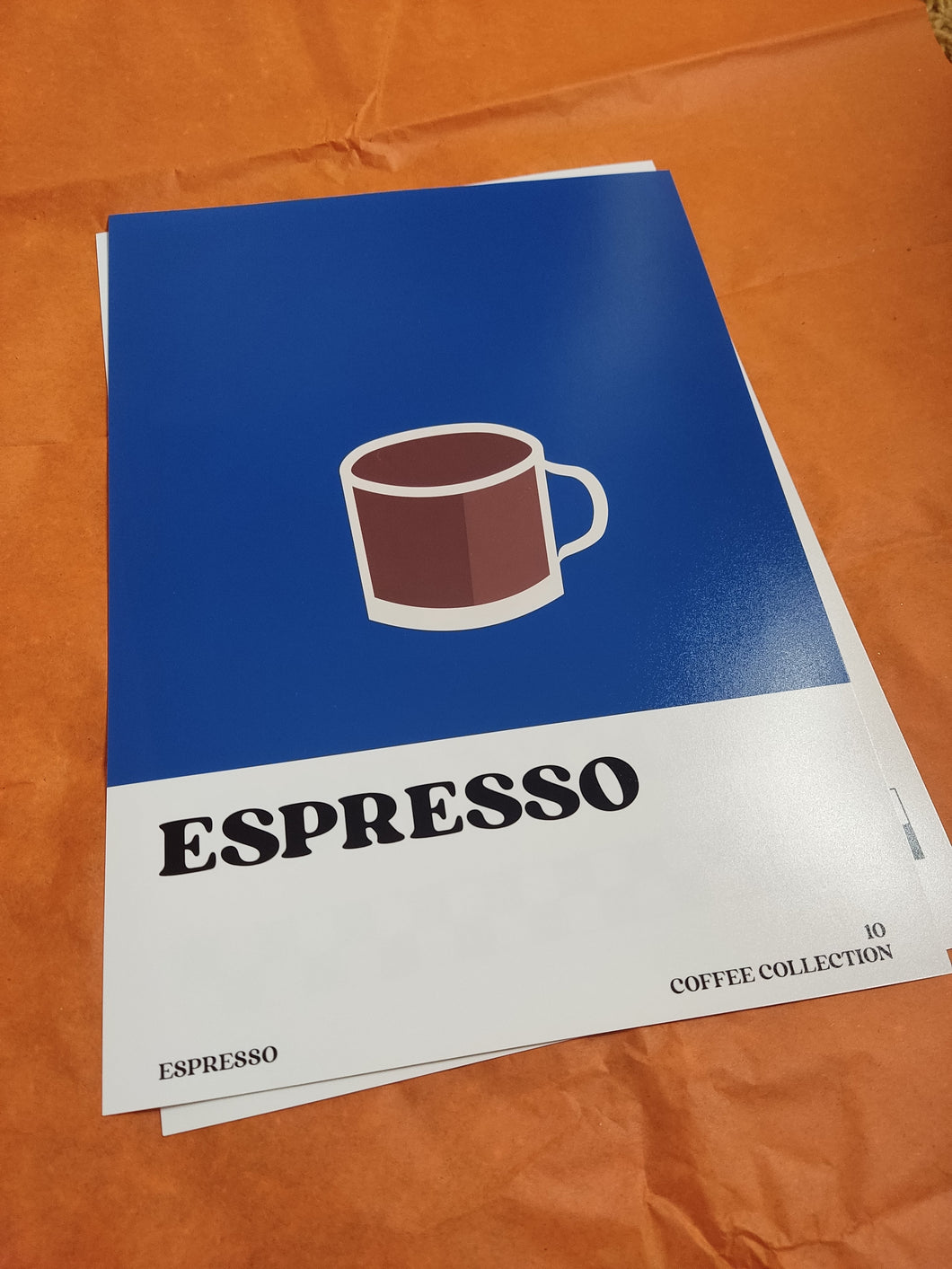 Second Print - A4 Blue Espresso