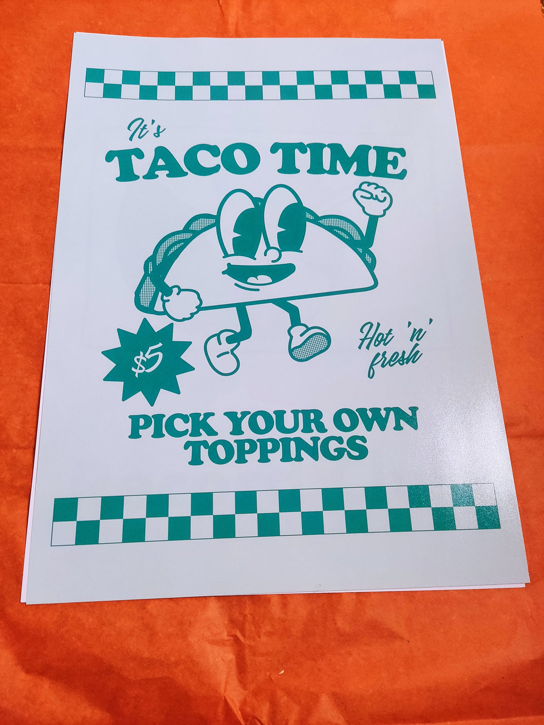 Second Print - A3 Green Taco Time