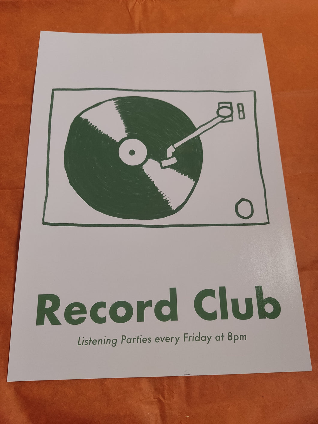 Second Print - A3 Beige Record Club