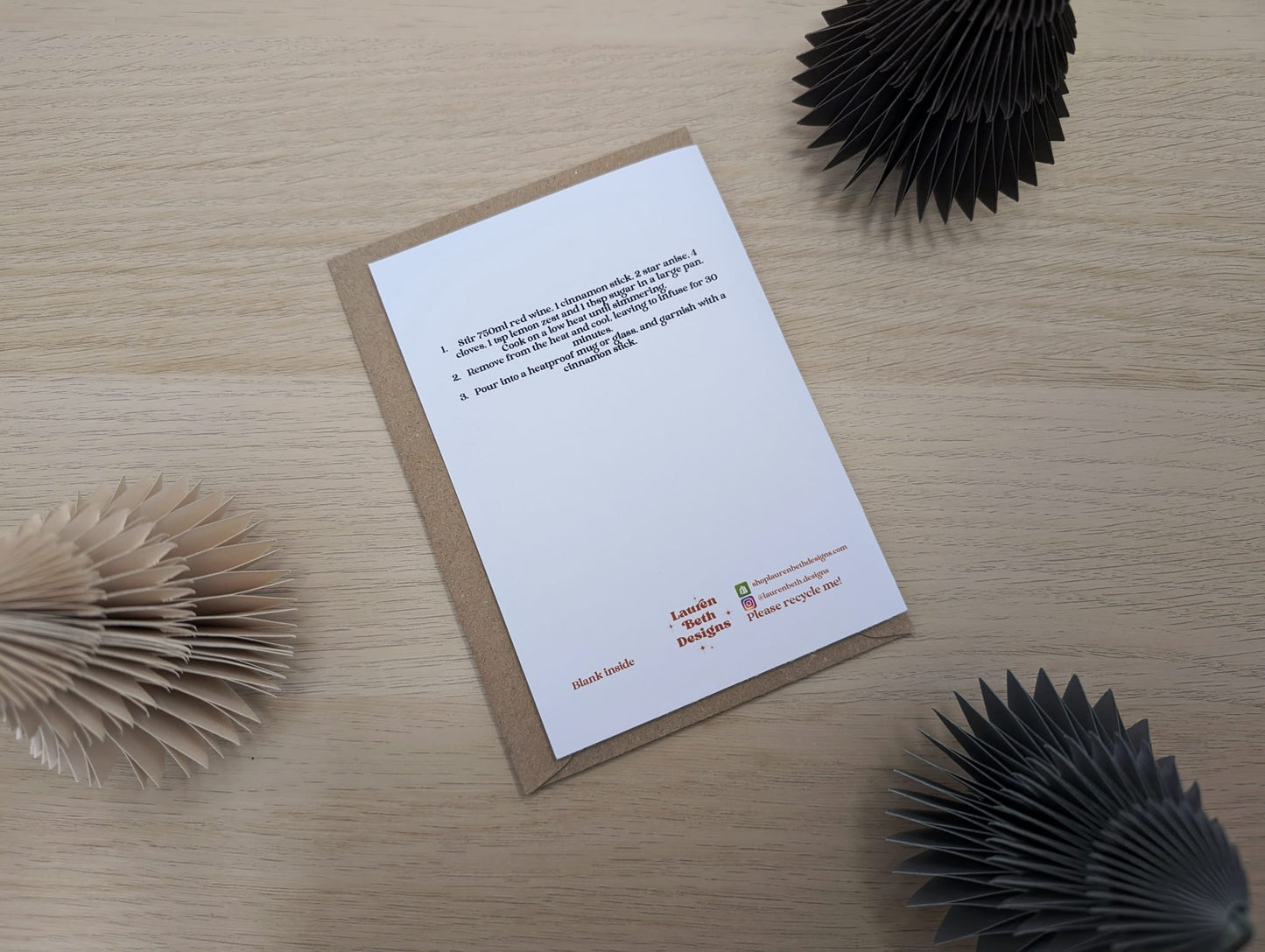 Mulled Wine Recipe Christmas Card