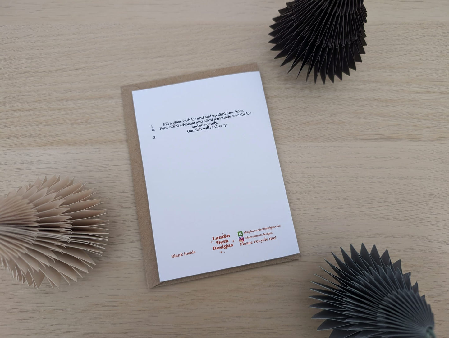 Snowball Recipe Christmas Card