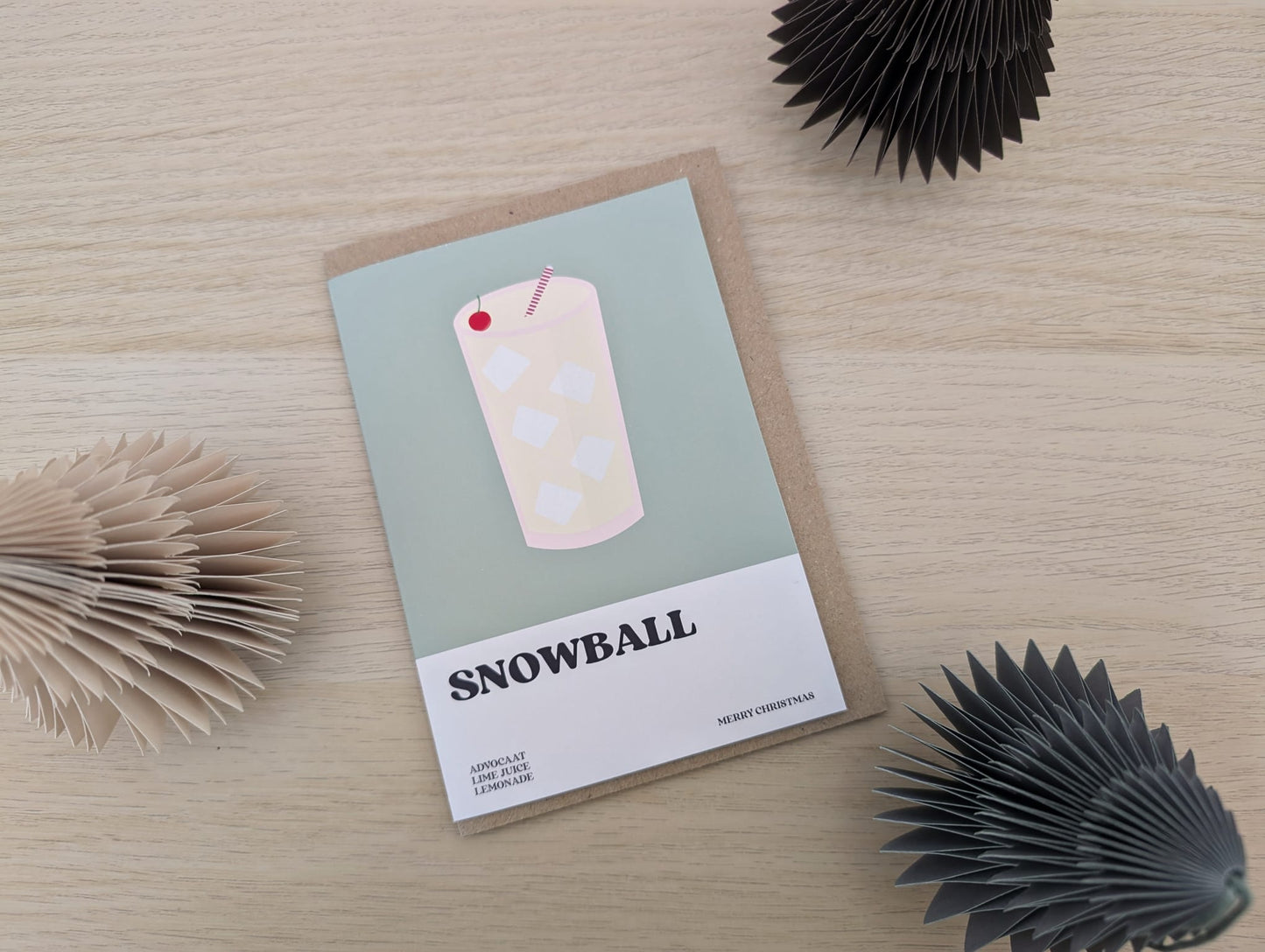 Snowball Recipe Christmas Card