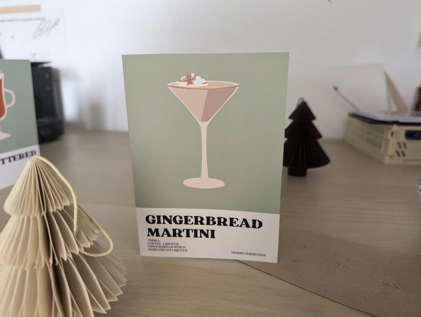 Gingerbread Martini Recipe Christmas Card