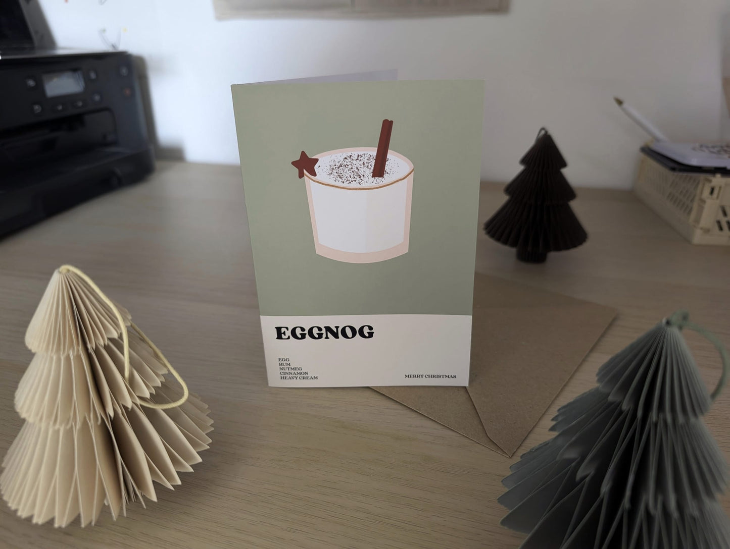 Eggnog Recipe Christmas Card