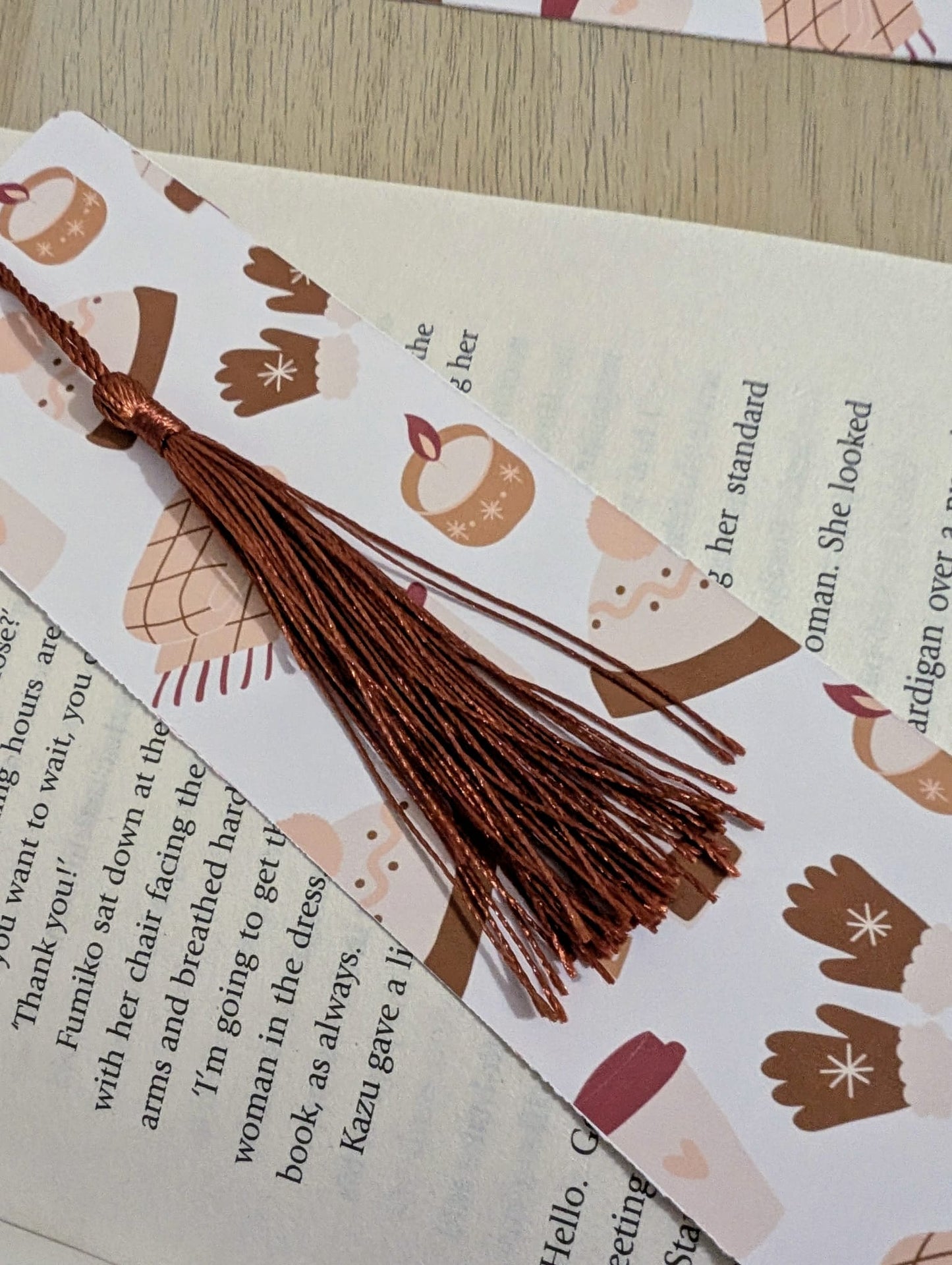 Cosy Season Christmas Autumn Tassel Bookmark
