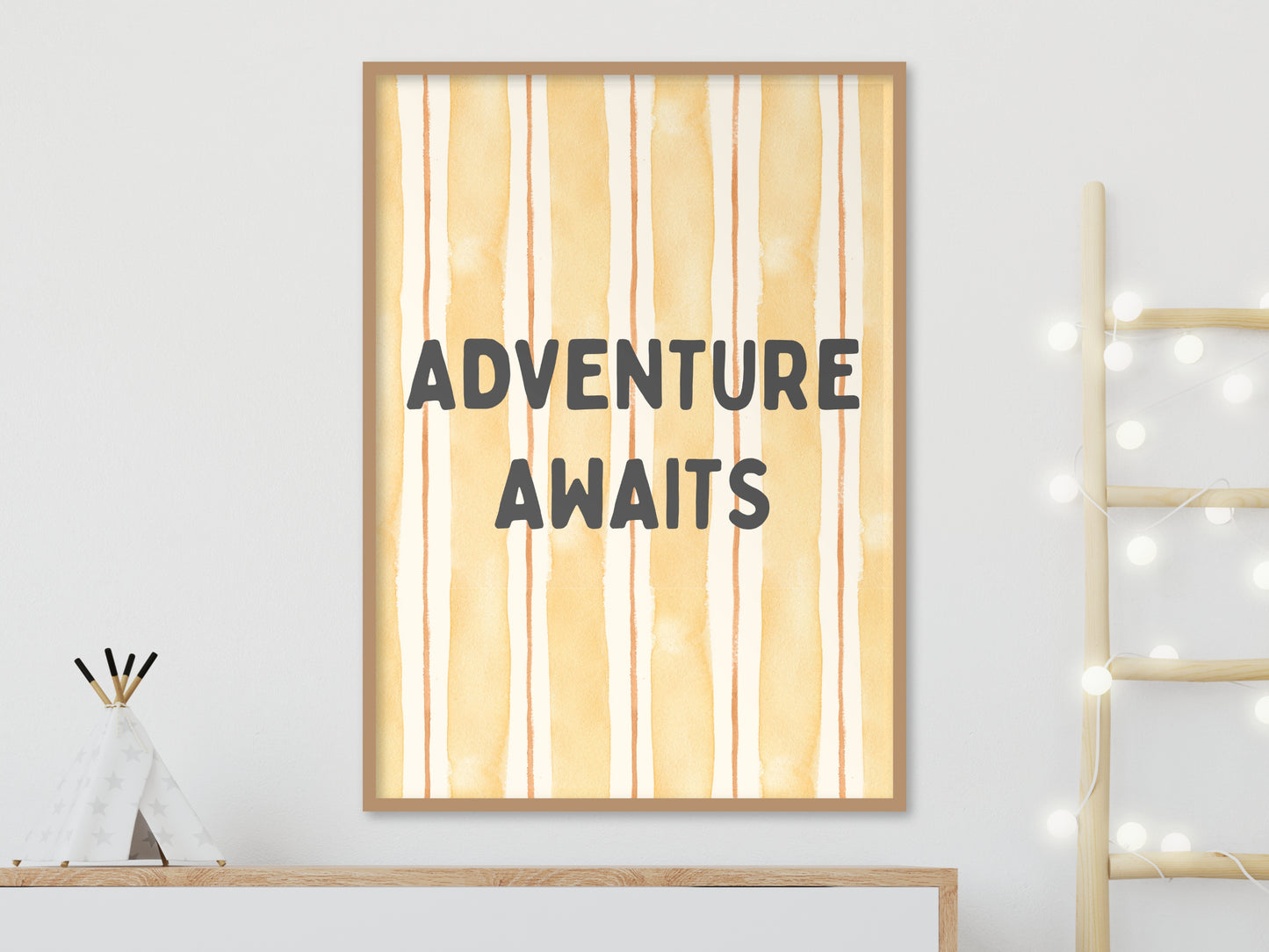 Adventure Awaits Camping Van Kids Print
