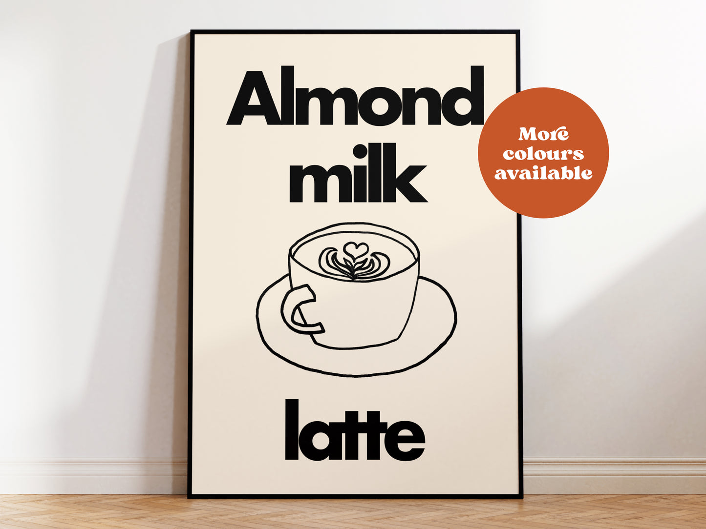 Almond Milk Latte Coffee Print