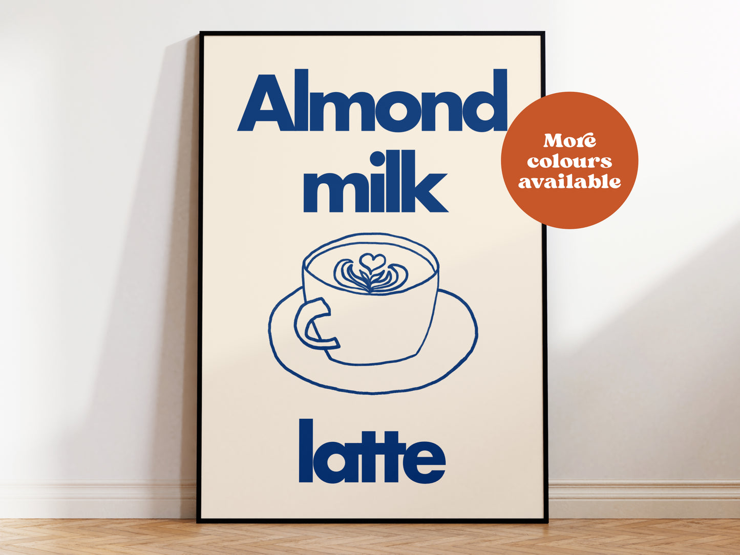 Almond Milk Latte Coffee Print