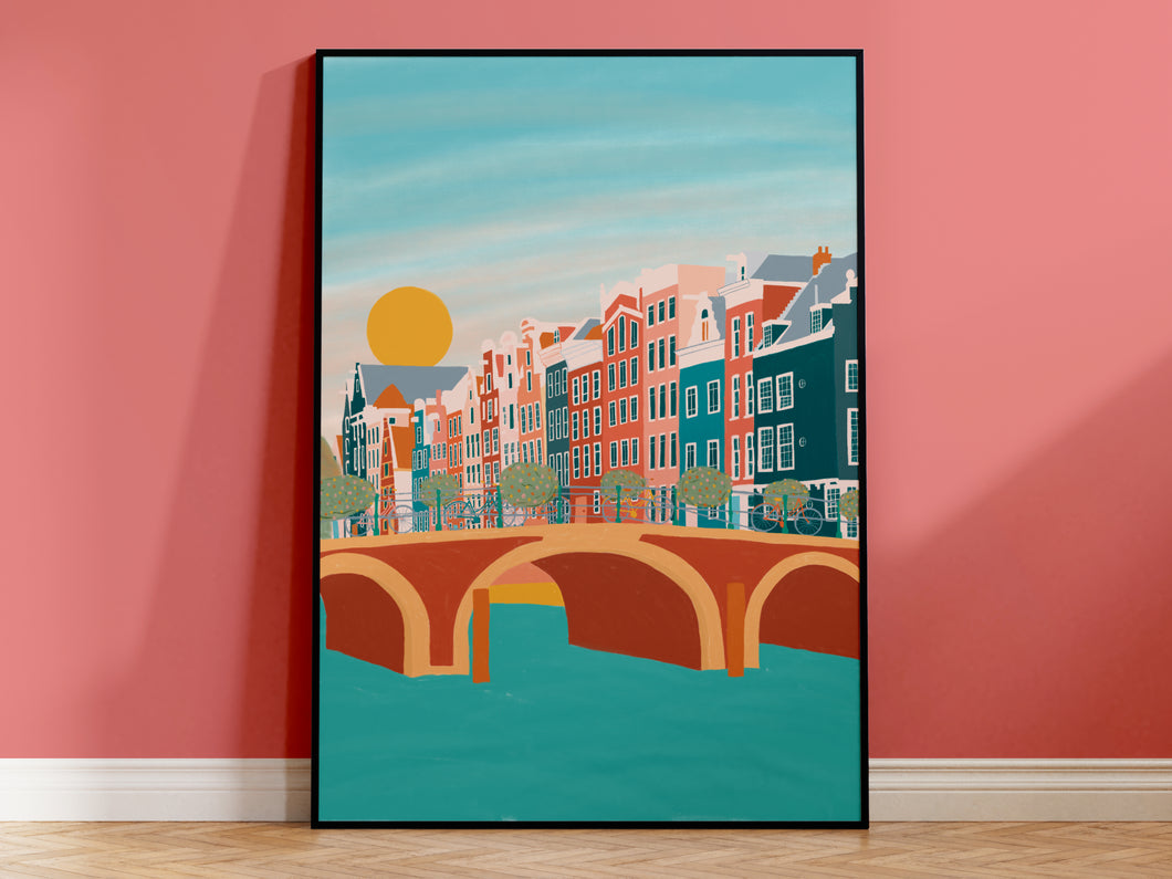 Amsterdam Illustrated Print